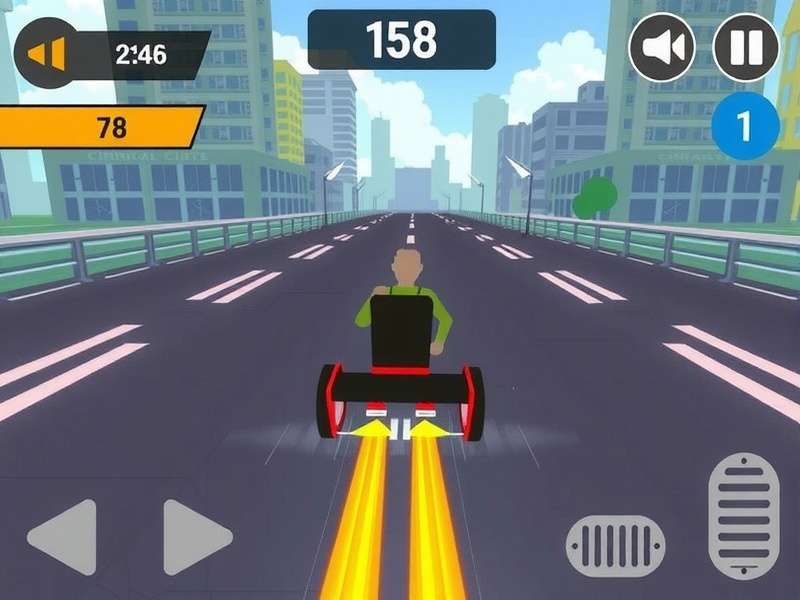 Cinnamon Future City Race gameplay screenshot